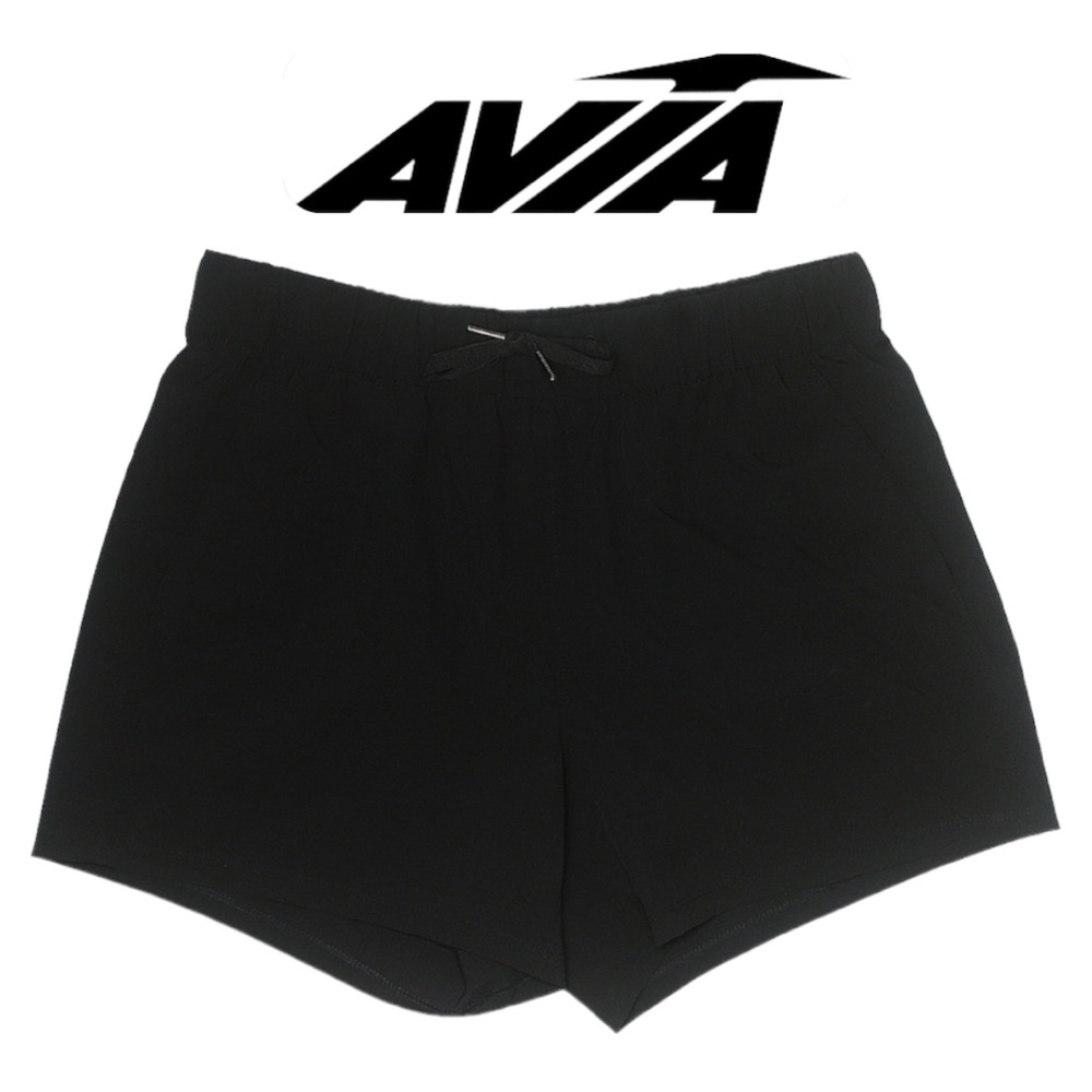 AVIA Women's Black Pull On Loose Fitting Active Athletic Shorts Plus Size 2X